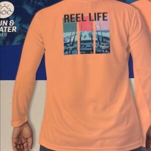 Shirt mens new size M long sleeve UV tee Reel Life lightweight
